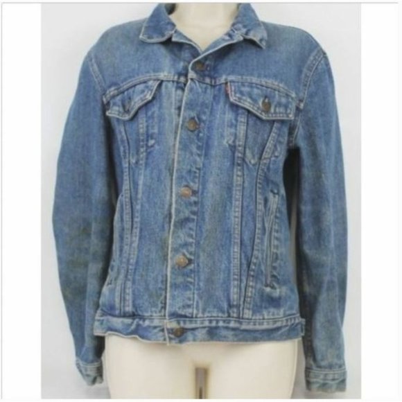 Vtg 1980s Levis Denim Jacket Sz 40 Mens Type 3 Womens Trucker Western